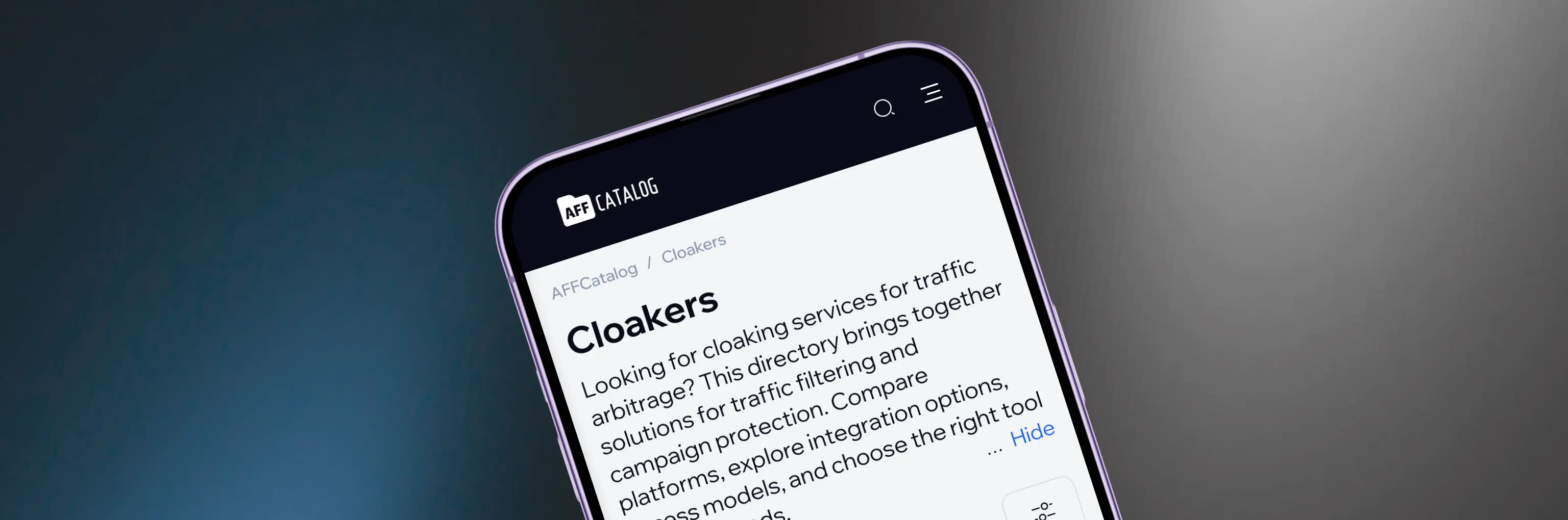 Cloaking Services Directory